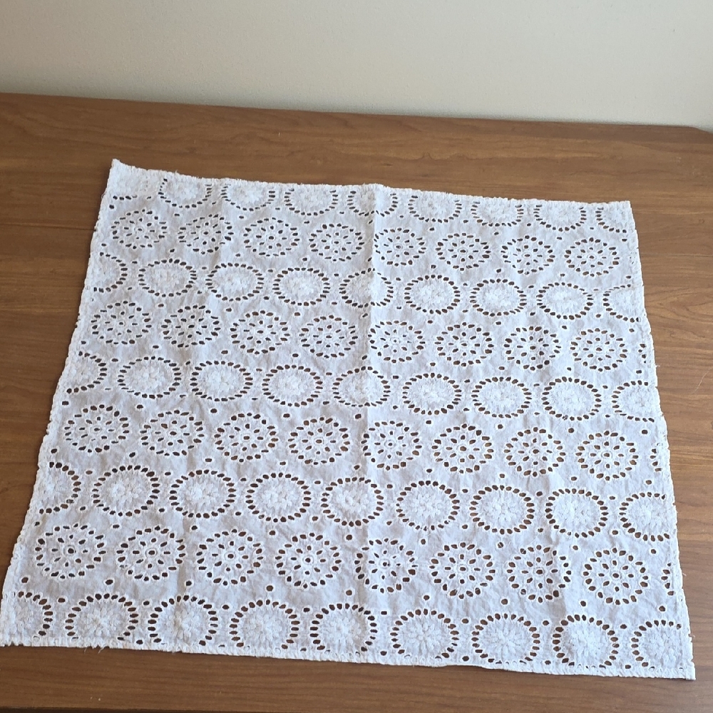 Heyne Bogut White Eyelet Scarf/ Bandana